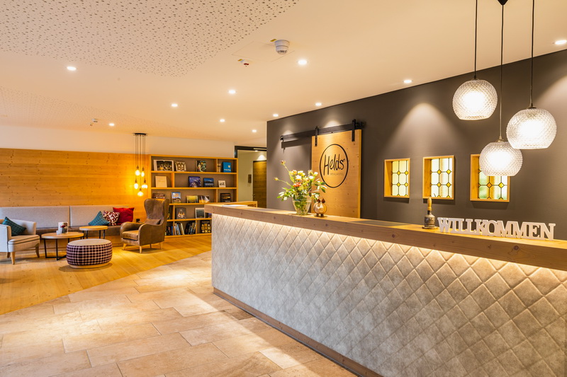 Rezeption und Lounge im Helds Vitalhotel Rezeption und Lounge im Helds Vitalhotel